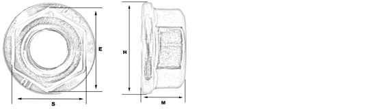 100 Sechskantmuttern M6 mit Flansch Edelstahl DIN 6923, Flanschmuttern, Muttern metrisch V2A, Schrauben & Muttern, Handwerkerbedarf