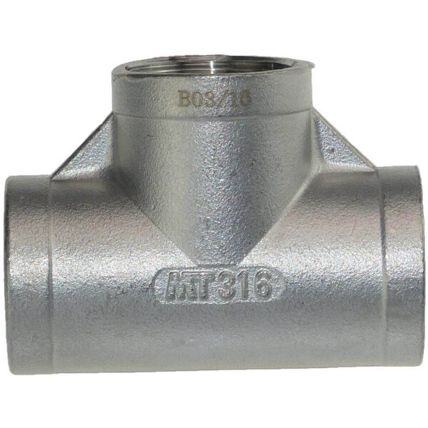 Valtec 2 Zoll 3-Wege Hebelkugelhahn Edelstahl – L Produktbild-Vorschau 5