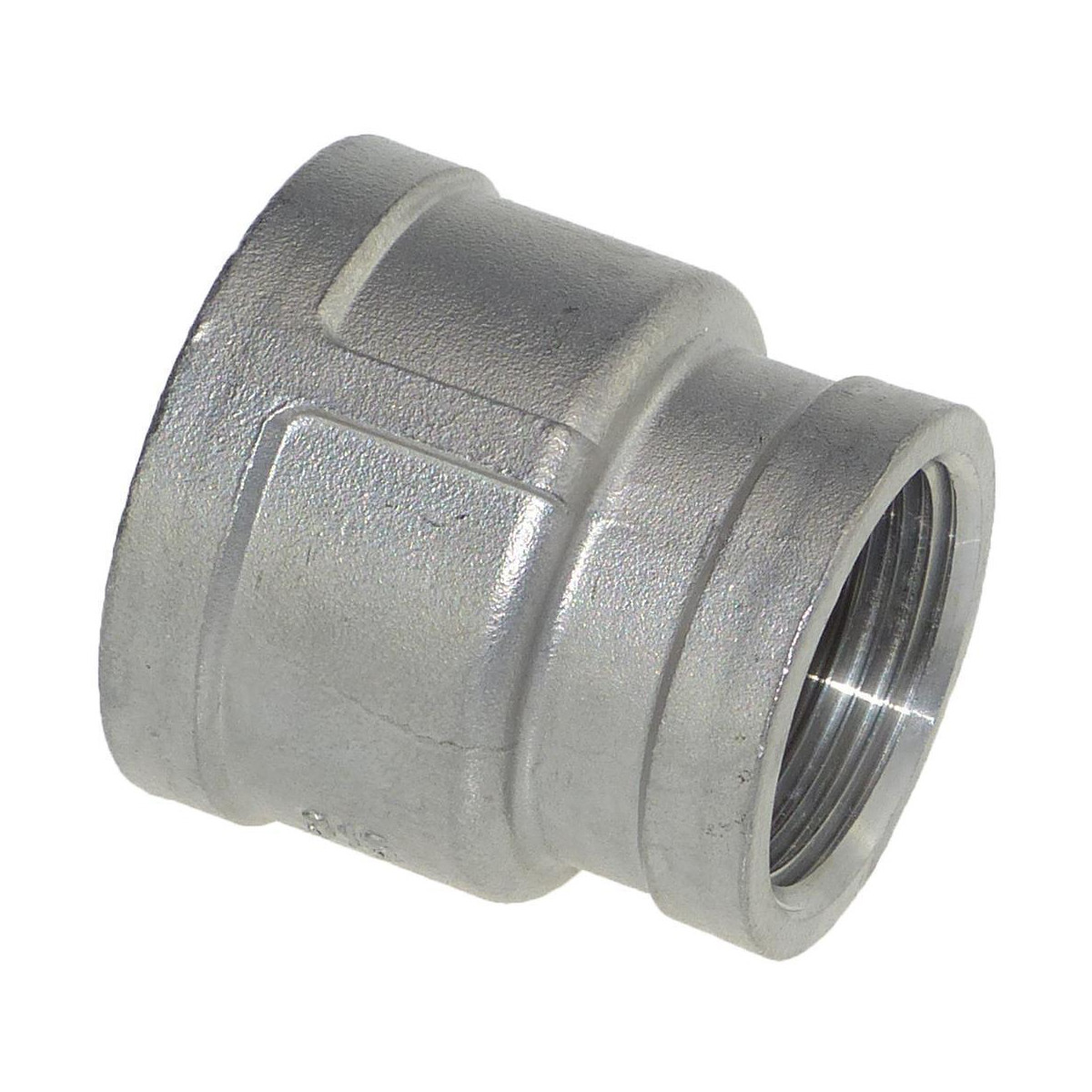 Edelstahl Reduziermuffe 1 1/2 x 1 1/4 Zoll