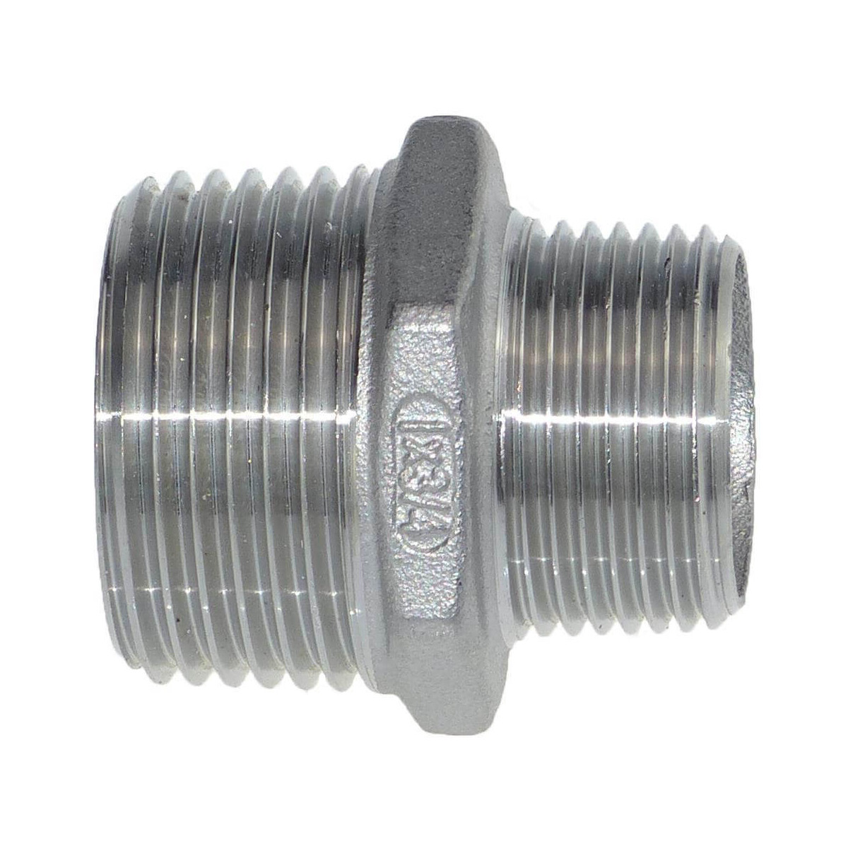 Edelstahl Reduziernippel 1 1/2 x 1/2 Zol box