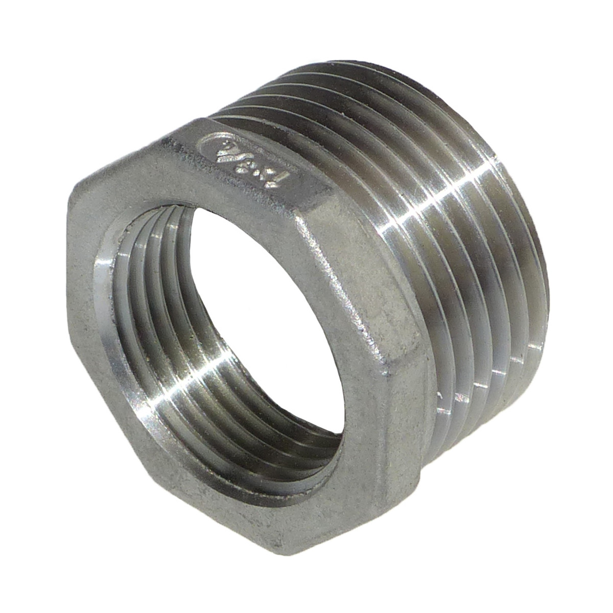 Edelstahl Reduzierstück 3/4 x 3/8 Zoll