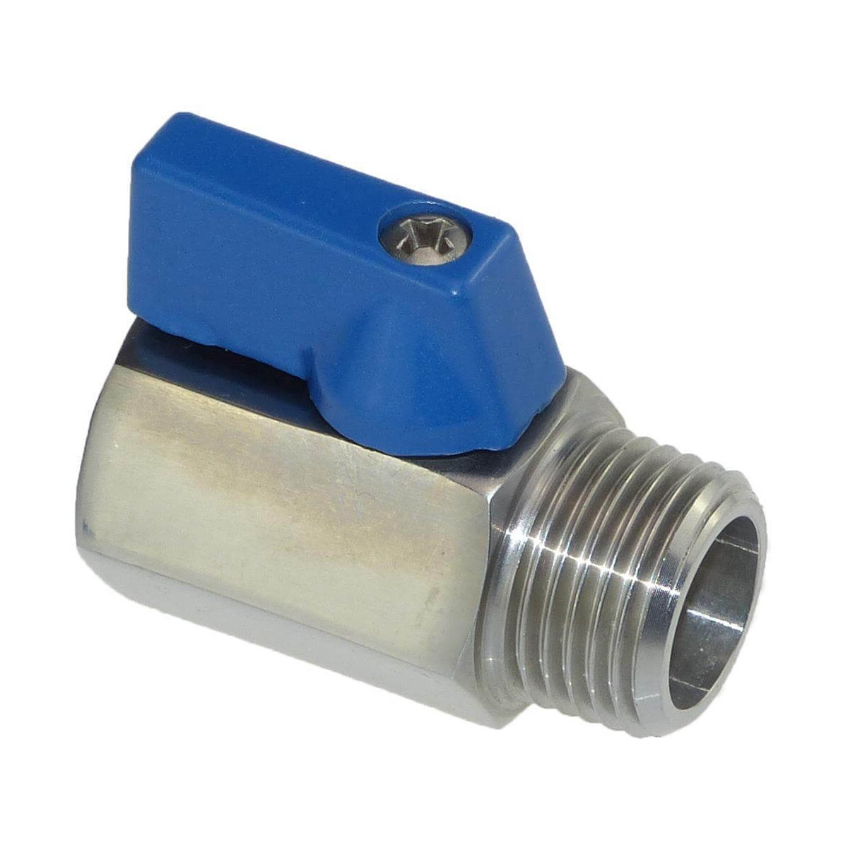 Edelstahl Mini Kugelhahn Innen- x Aussen box