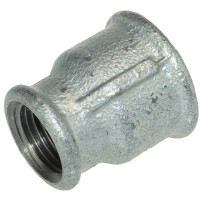 Temperguss Reduziermuffe 3/4 x 1/2 Zoll