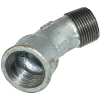 Temperguss Bogen 45° I/A 1 Zoll