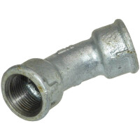 Temperguss Bogen 45° I/I 1/2 Zoll