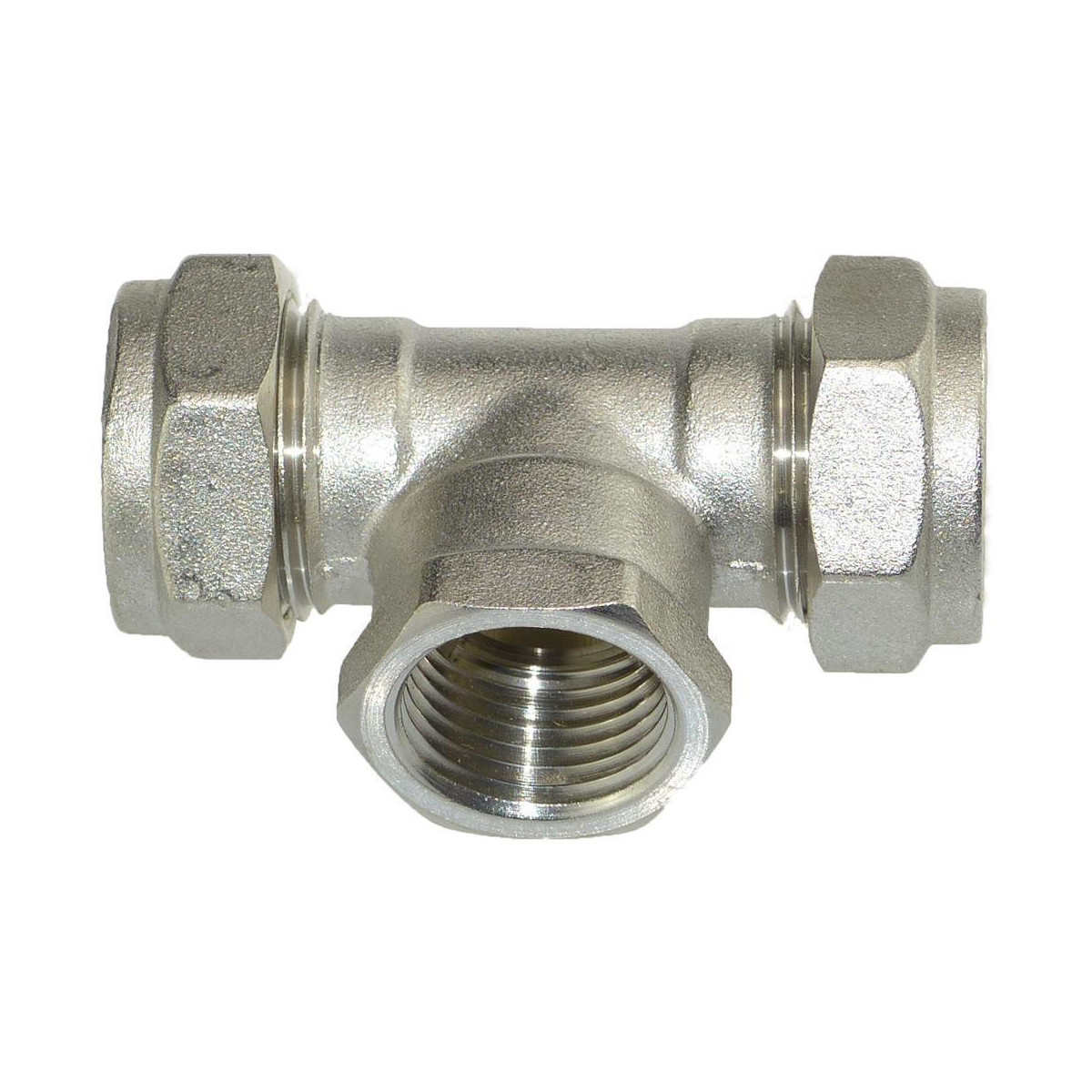 Kupferrohr Klemm T-Stück Innengewinde 22 mm x 1/2...