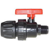 PE Kugelhahn Aussengewinde 63 mm x 2 Zoll