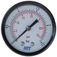 Manometer 50 mm hinten 0 - 2,5 bar