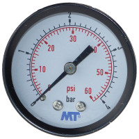 Manometer 50 mm hinten 0 - 4 bar