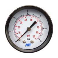 Manometer 50 mm hinten 0 - 6 bar