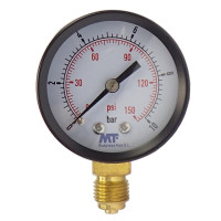 Manometer 50 mm unten 0 - 10 bar