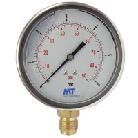 Manometer 100mm - 0 - 6 bar