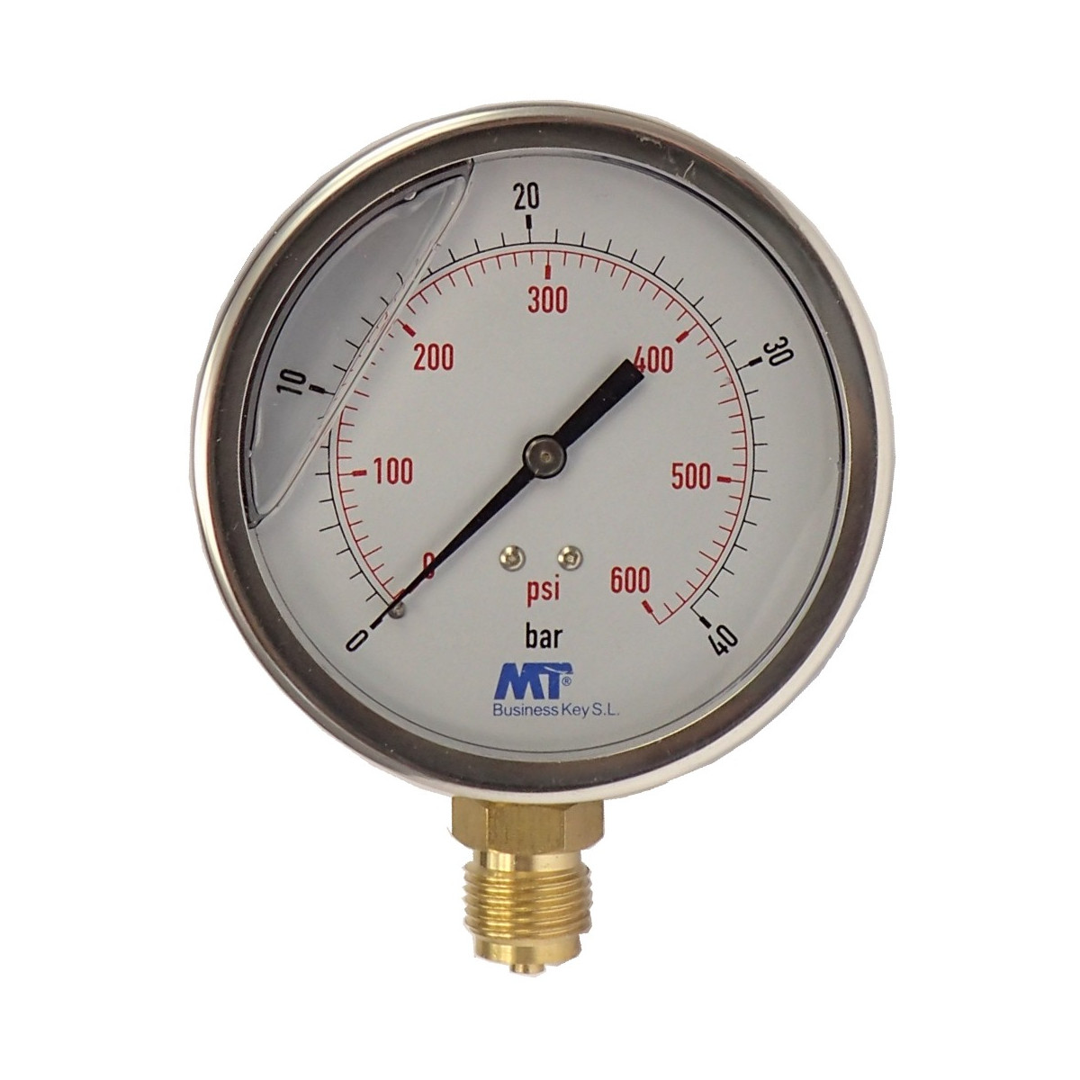Manometer 100mm Standard 0 - 40 bar
