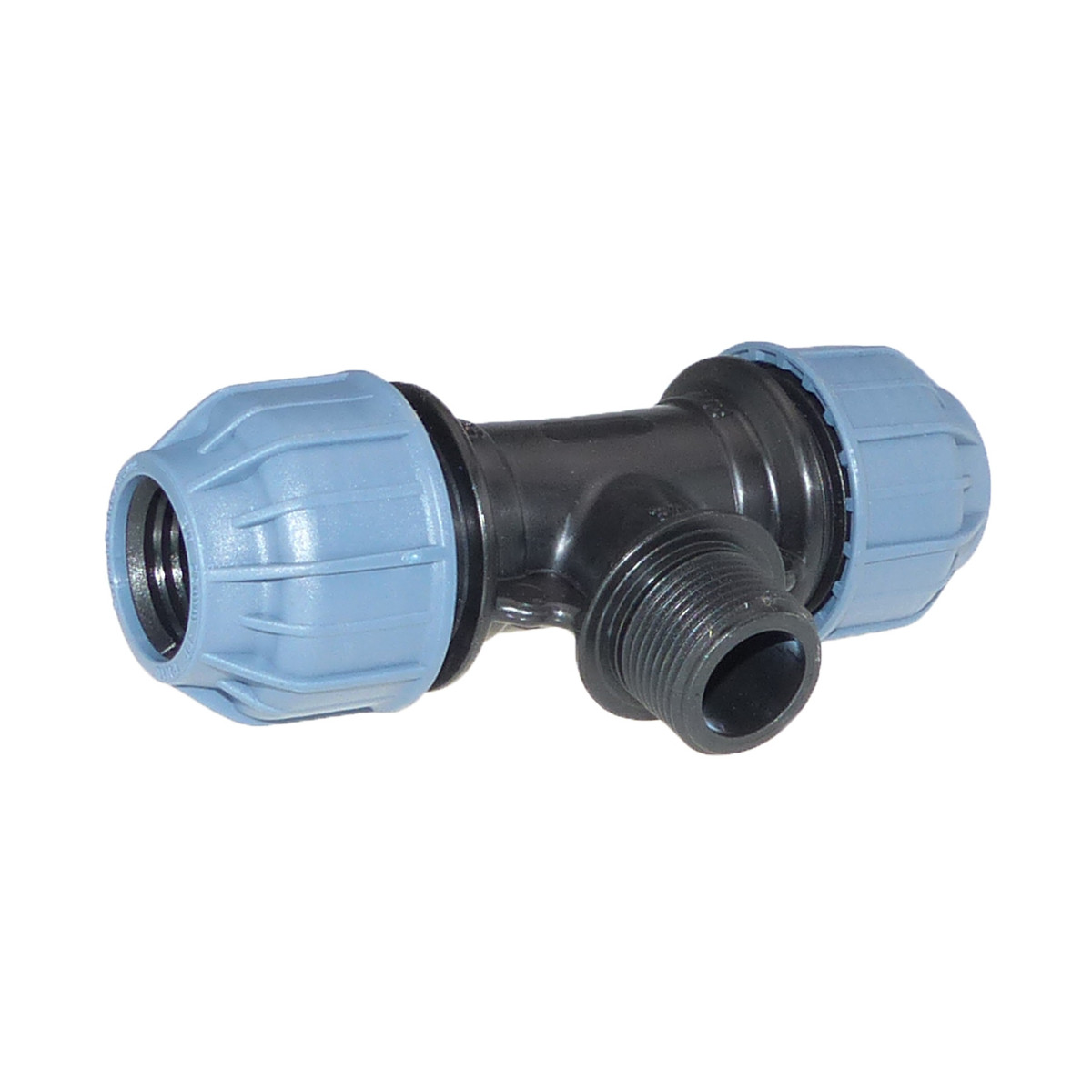 PE-T-Stück 32 mm x 1 Zoll Aussengewinde (Elysee)
