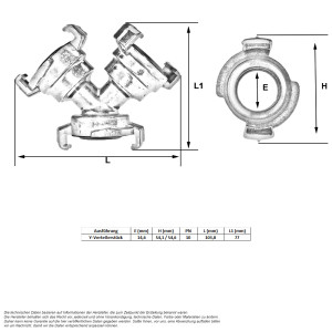 Schnellkupplung 3 Wege Verteiler