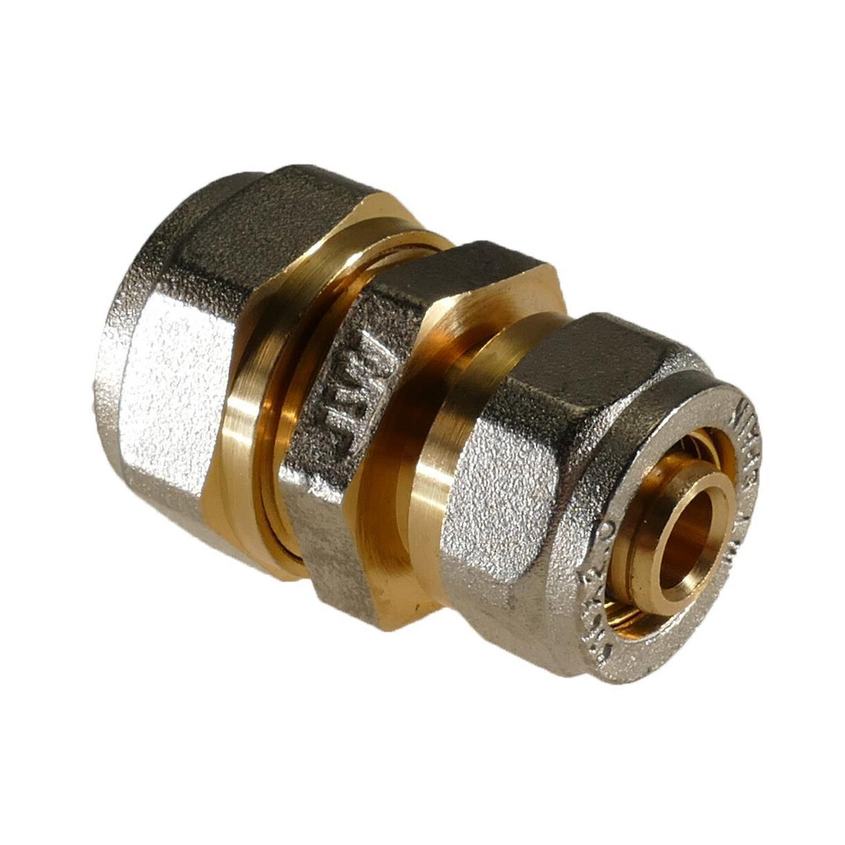 PEX Schraub Kupplung reduziert 26 x 16 DVGW