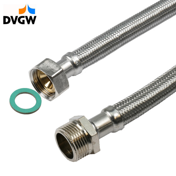 Panzerschlauch DVGW ÜM x AG 1/2 Zoll (DN13)
