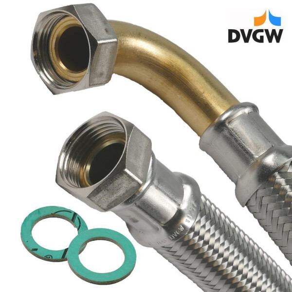 Panzerschlauch DVGW ÜM x ÜM 3/4 Zoll (DN19)