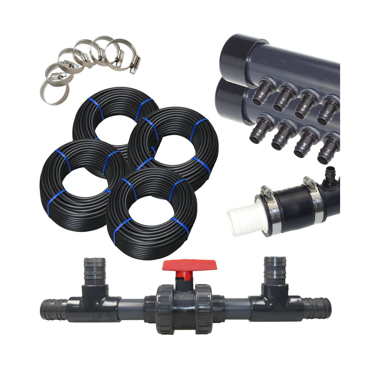 Poolheizung Komplettset 38 mm mit 400 Meter Absorber