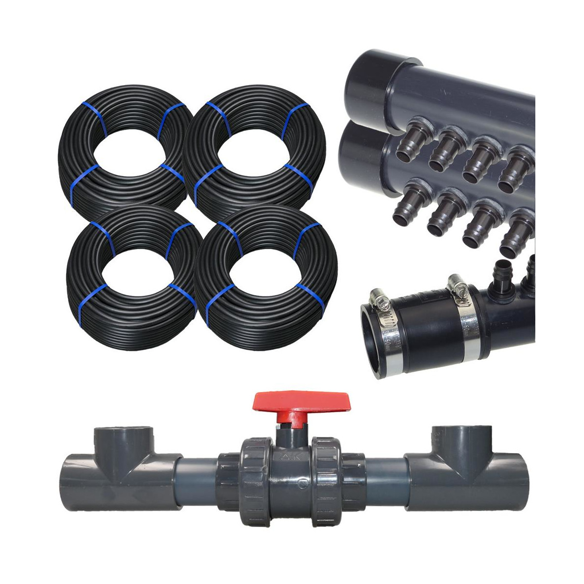 Poolheizung Komplettset 50 mm mit 400 Meter Absorber