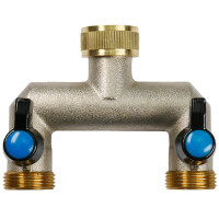 Messing Verteiler 2 Wege 3/4 Zoll