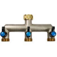 Messing Verteiler 3 Wege 3/4 Zoll