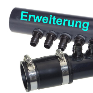 Poolheizung Sammelrohr Erweiterung