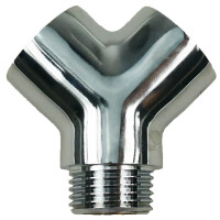 Chrom Y-Stück 1/2 Zoll