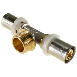 PEX Press T-Stück 90° AG Verbundrohrfitting