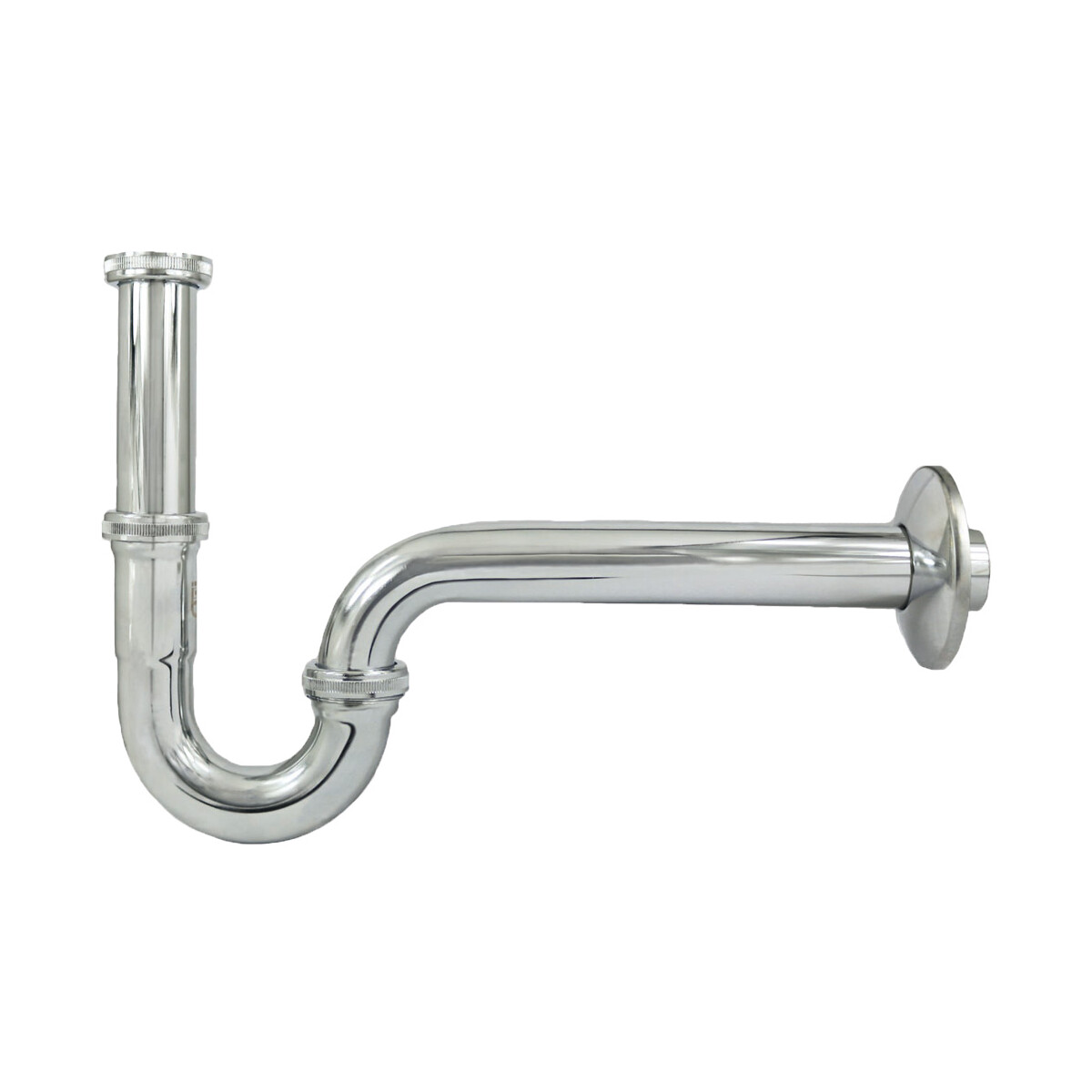 Röhrengeruchverschluss Edelstahl Rosette, verchromt