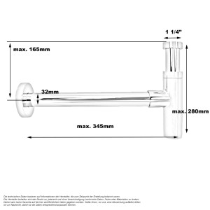 Style De Luxe Flaschen-Siphon offenes Tauchrohr