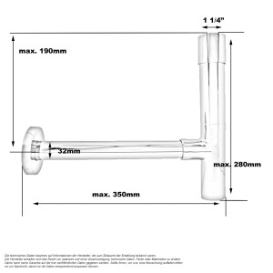 Styliist De Luxe Flaschen Siphon abgedecktes Tauchrohr