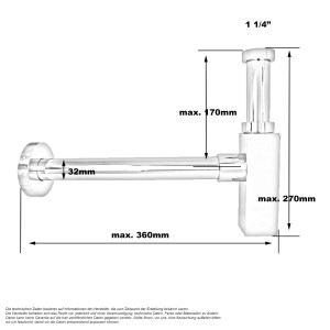 Quadral De Luxe Flaschensiphon offenes Tauchrohr