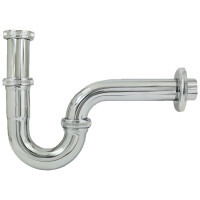 Röhrengeruchverschluss mit Rosette, Edelstahl verchromt