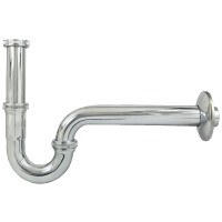 Röhrengeruchverschluss Edelstahl Rosette, verchromt