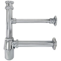 Flaschengeruchverschluss mit Rosette, Leckwasseranschluss...