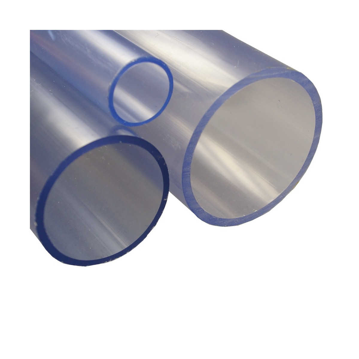 PVC Rohr transparent 50 mm 1 m