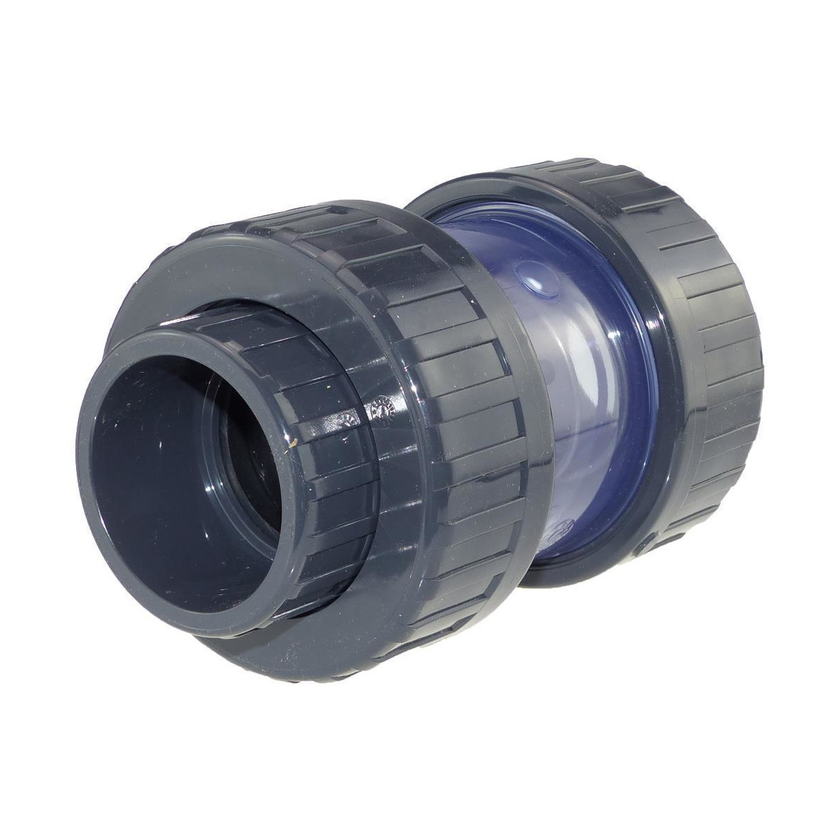 QUARKZMAN UPVC Rückschlagventil 25mm - Transparent Für 3/4 Zoll Rohr DN20