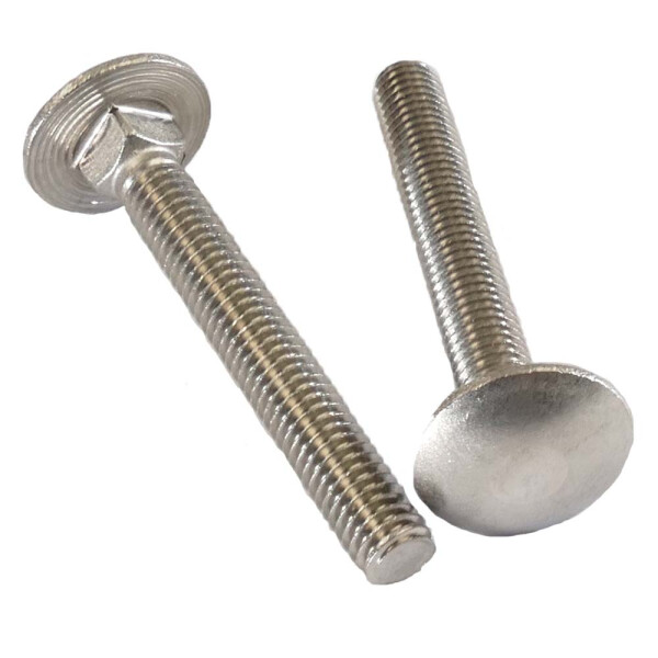 Flachrundschrauben Mit Vierkantansatz M16 X 40 Mm – 5 Stück, Edelstahl A2 Rostfrei | DIN 603 / ISO 8677