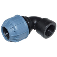 PE-Winkel 40 mm x 1 1/4 Zoll Innengewinde (Elysee)