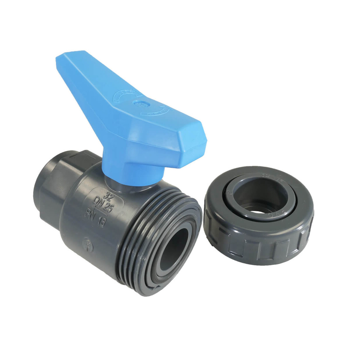 PVC Kugelhahn 2 Wege CH Light Klebmuffe 50 mm