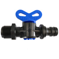 PP Kugelhahn Klickstecker x Aussengewinde 1/2 Zoll