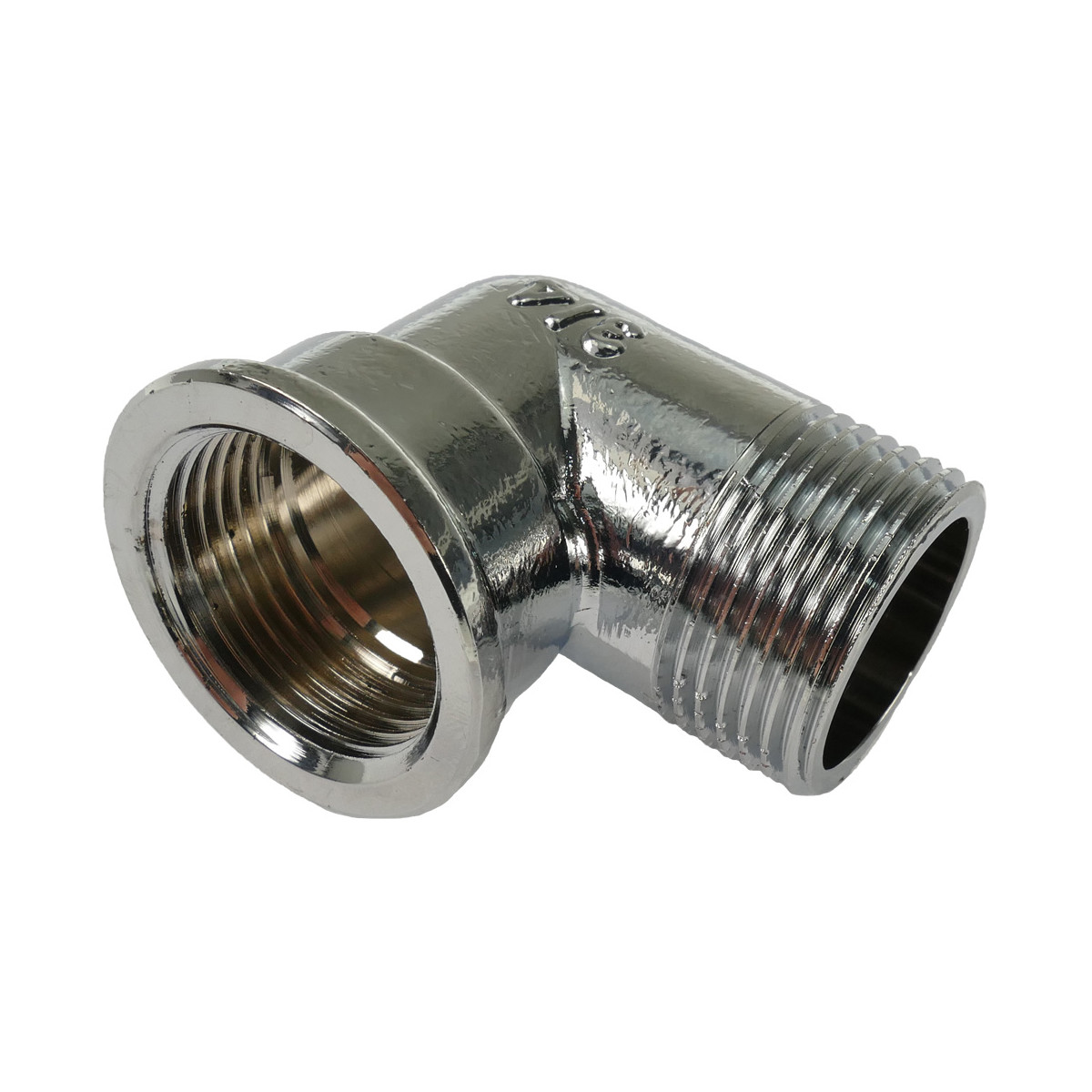 Messing Winkel Chrom IG x AG 1 Zoll