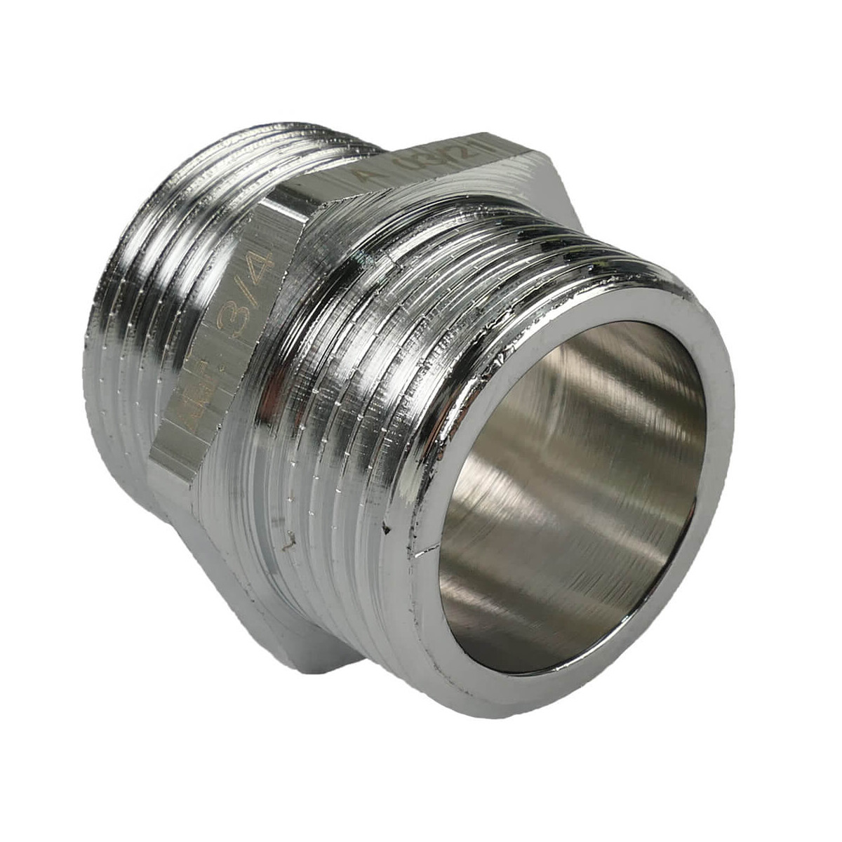 Messing Doppelnippel Chrom 1 Zoll