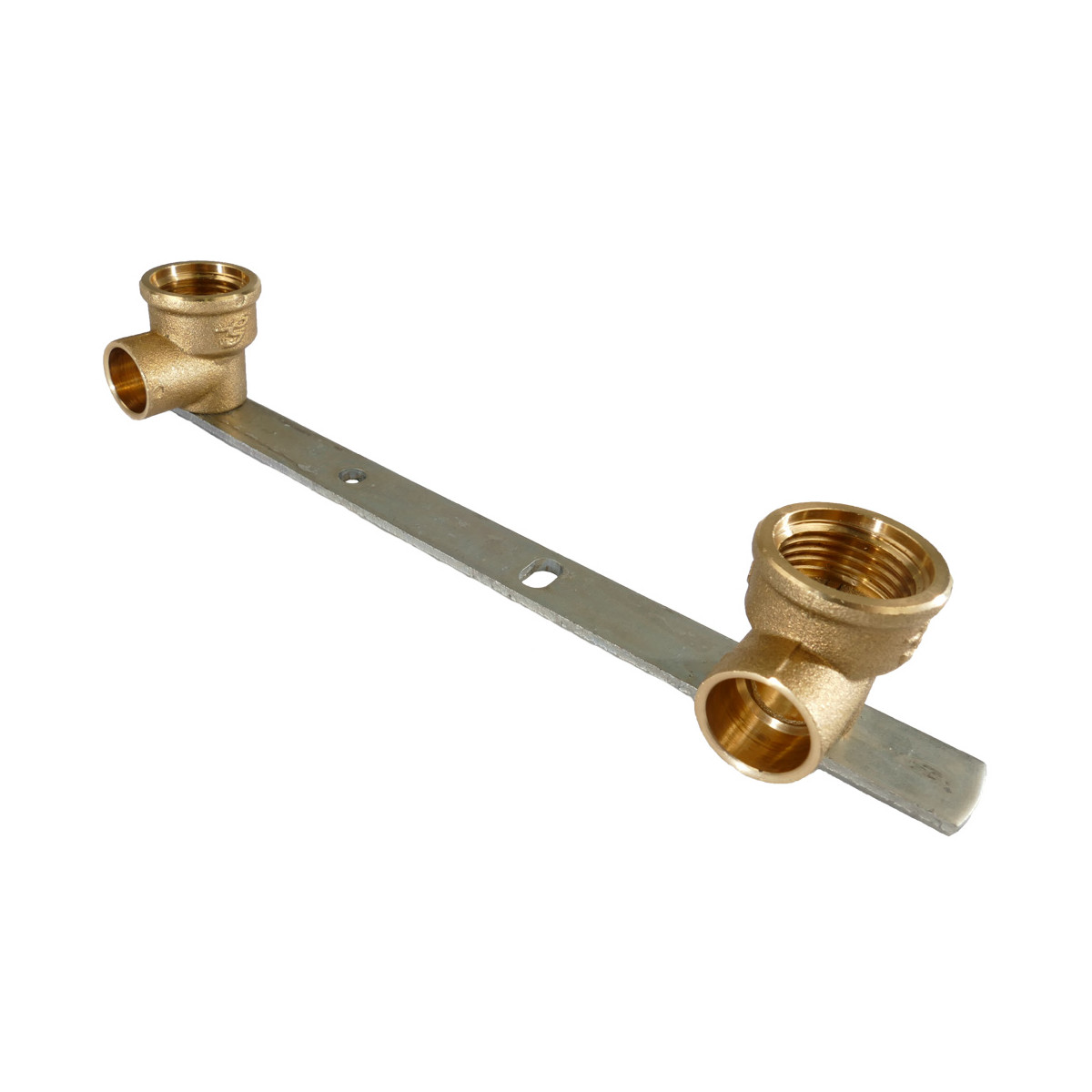 Lötfitting Wandscheibe mit Montageplatte 15 x 1/2