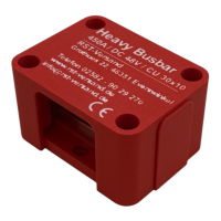 Heavy Busbar 2-fach rot - 450A - M8