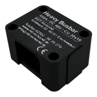 Heavy Busbar 2-fach schwarz - 450A - M8