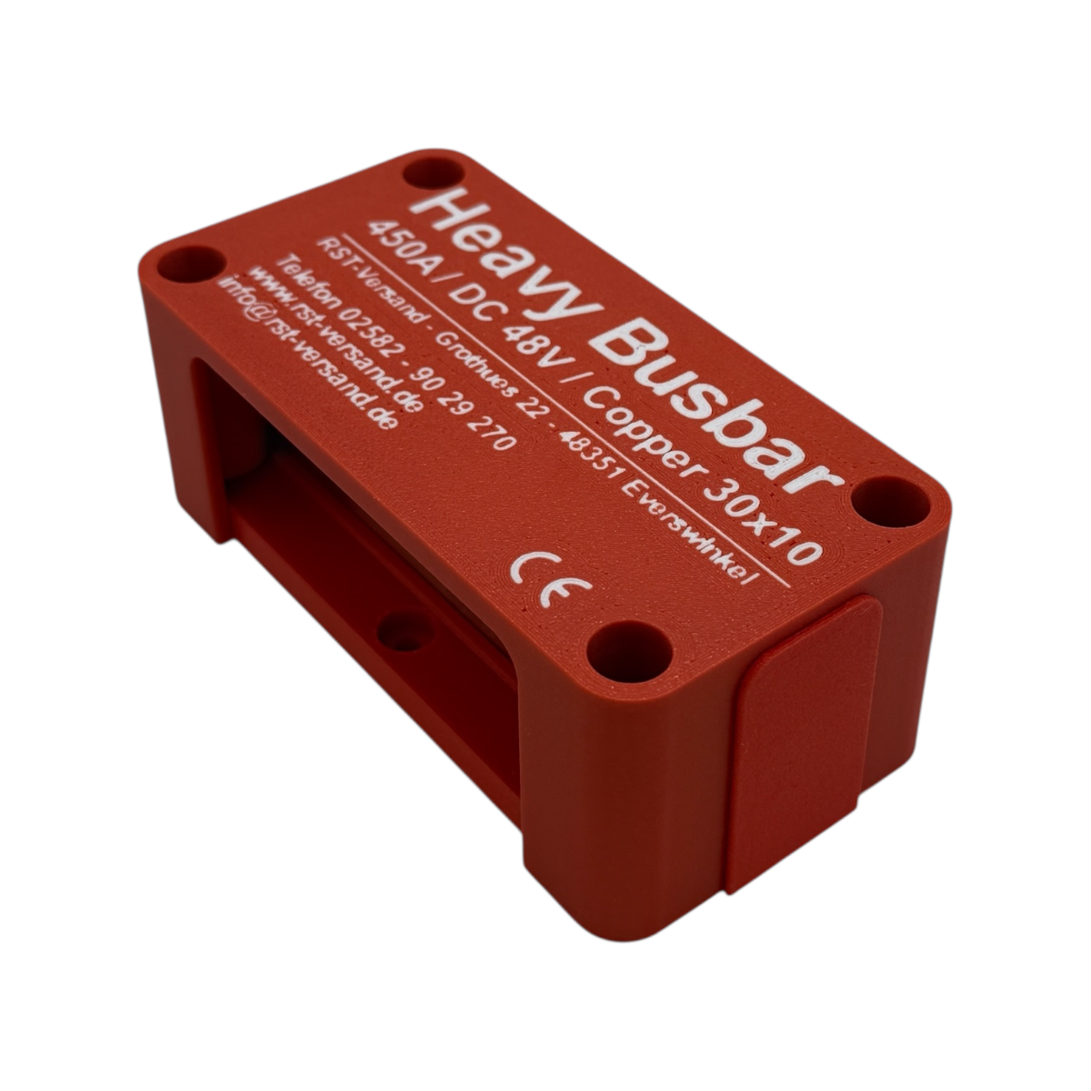 Heavy Busbar 4-fach rot - 450A - M8