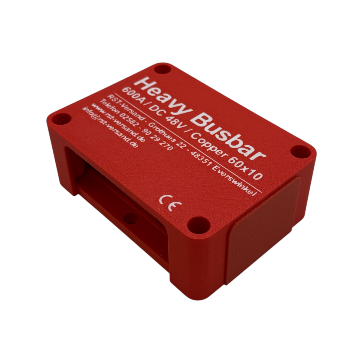 Heavy Busbar 8-fach rot - 600A - M6 box