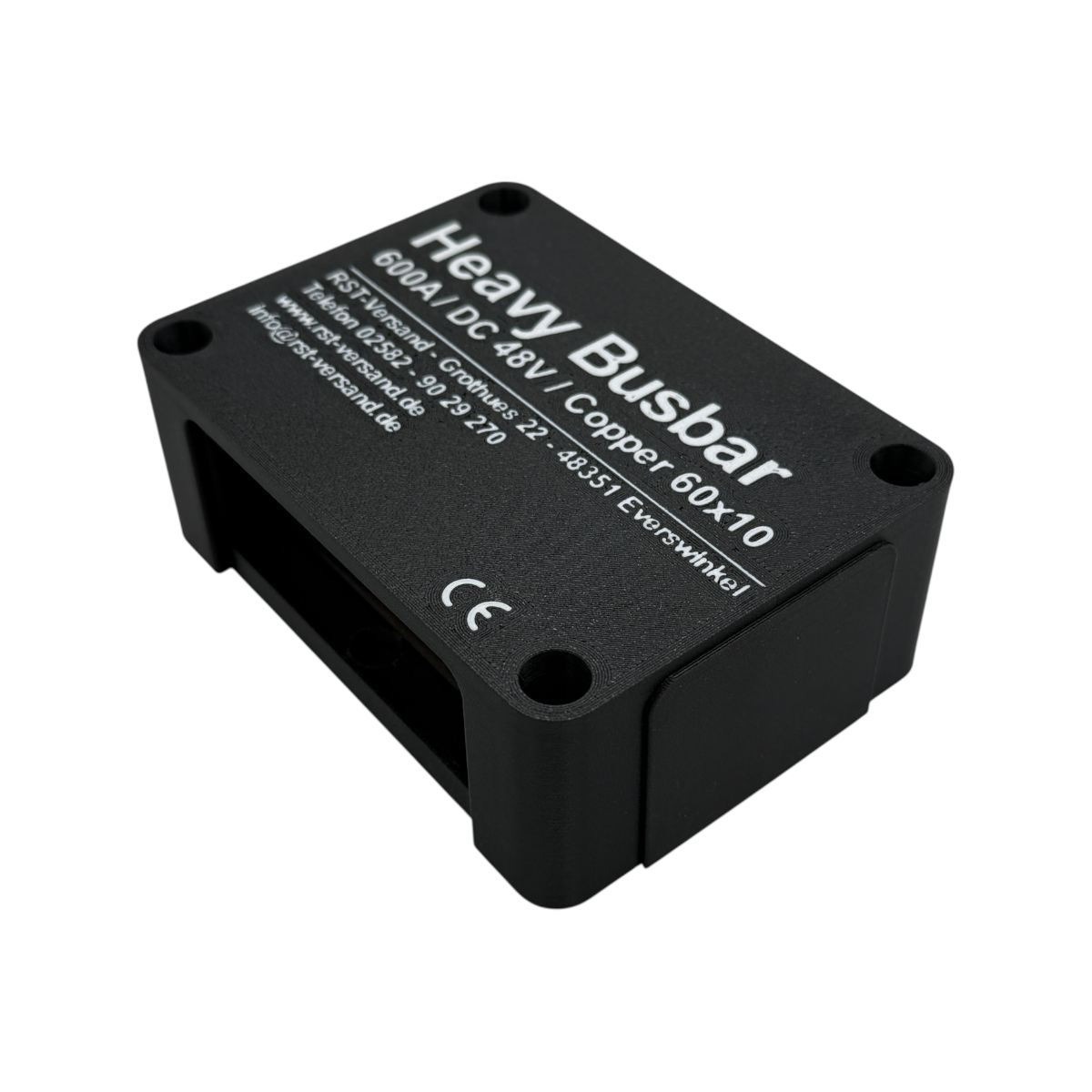 Heavy Busbar 8-fach schwarz - 600A - M8